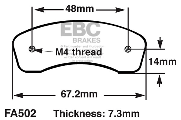 EBC Brakes Replacement Kart Brake Pad Set